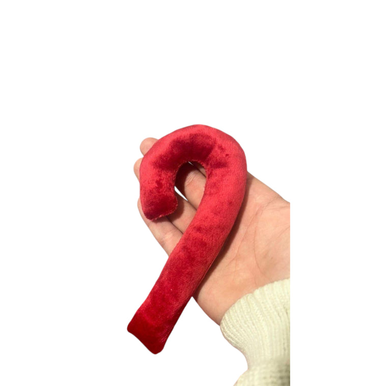 Bastoncino candycane in velluto