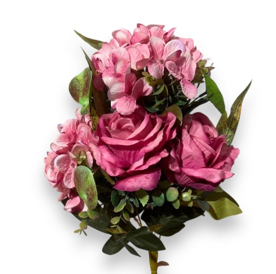 Mazzo rose/ortensie piccole 46cm