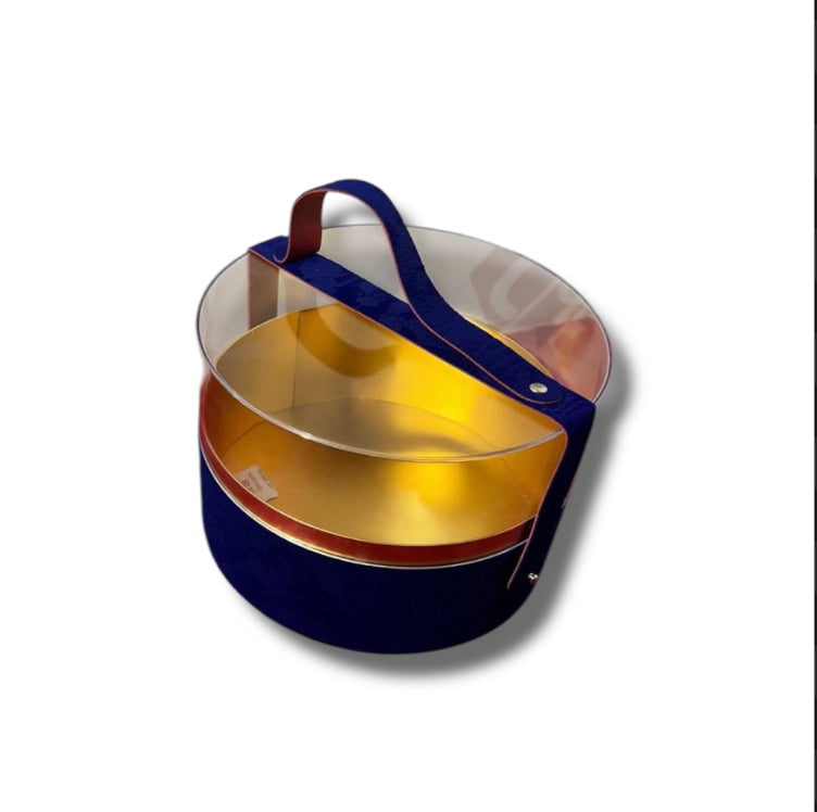Scatola plastica e tessuto 20x20x14cm