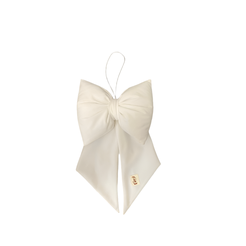 Fiocco velluto bianco latte