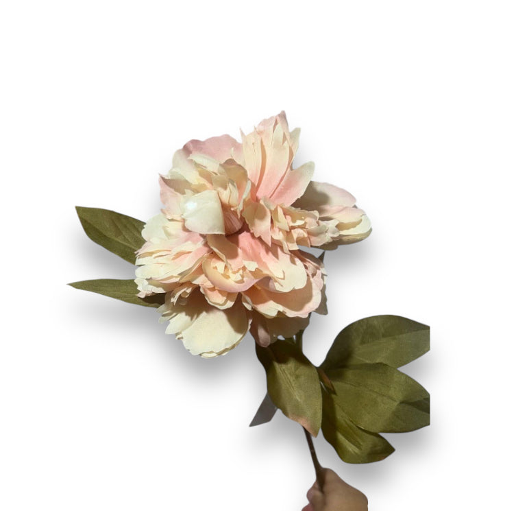 Single peony spray 78cm
