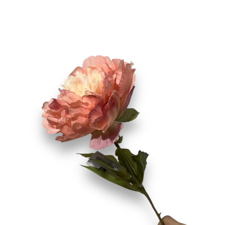 Single peony spray 70cm