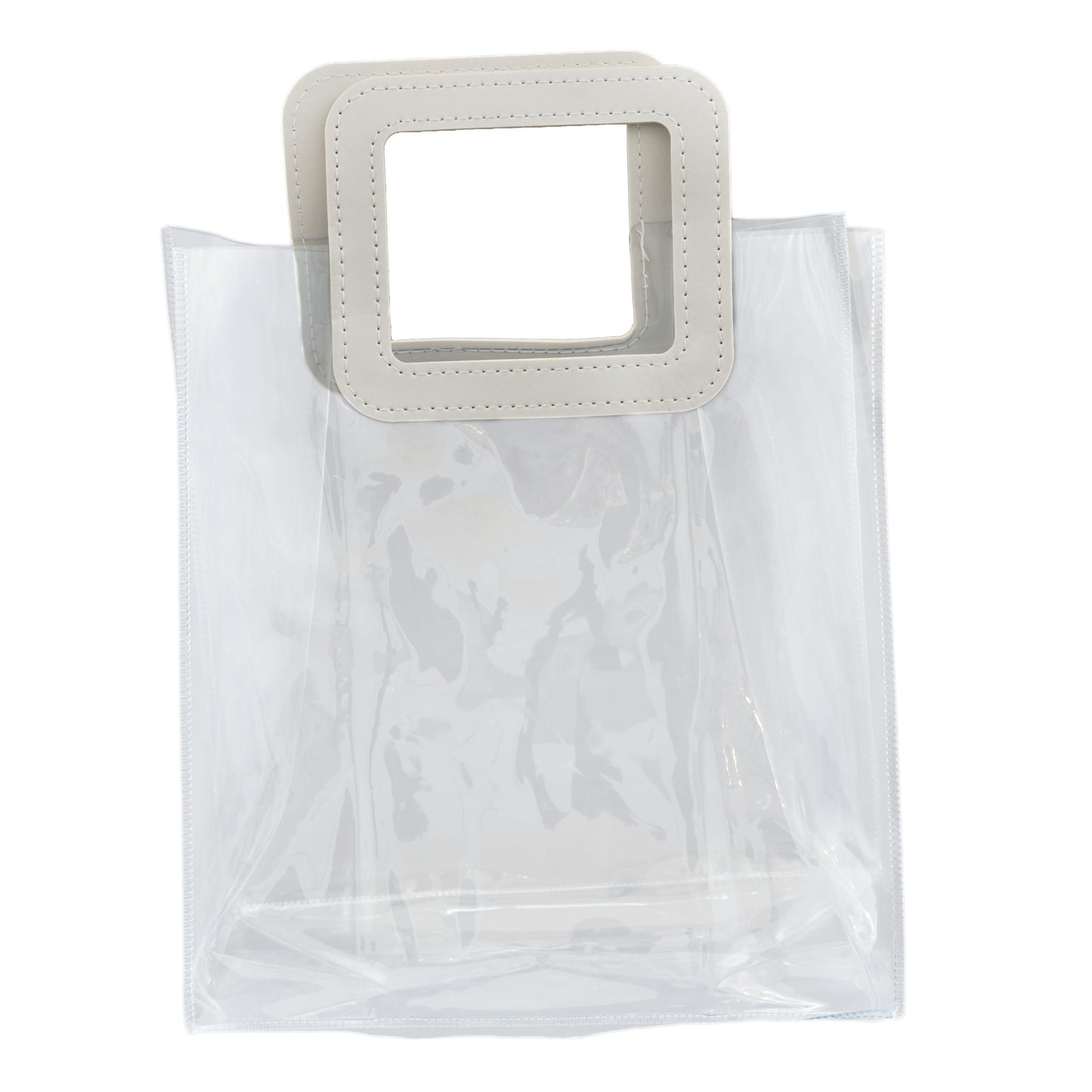 Buste PCV manico in pelle 25x28x13cm