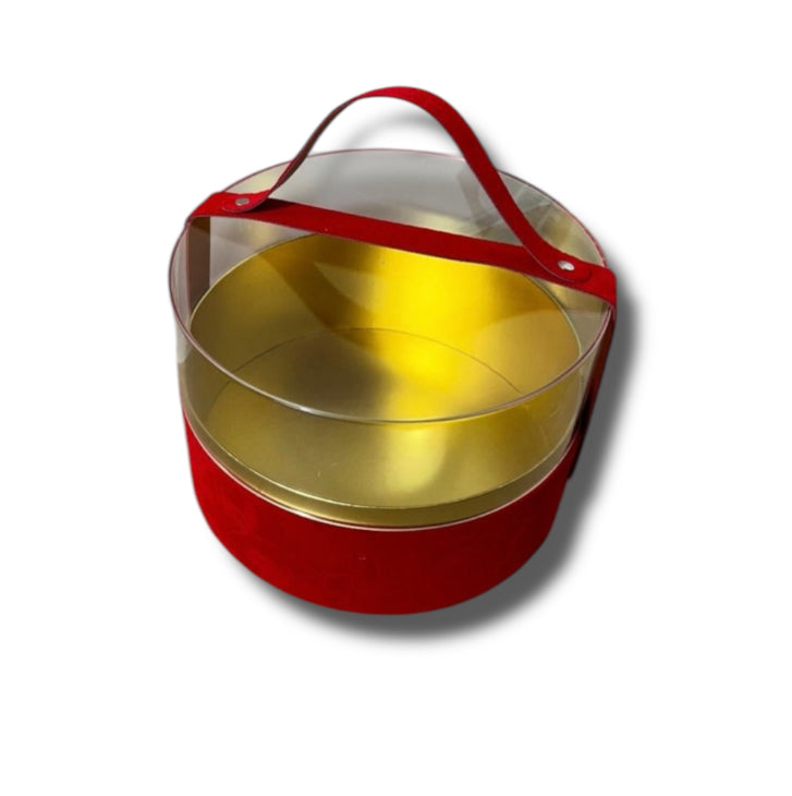 Scatola plastica e tessuto 20x20x14cm