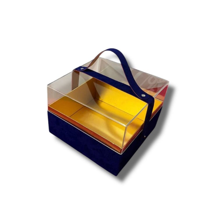 Scatola plastica e tessuto 20x20x14cm