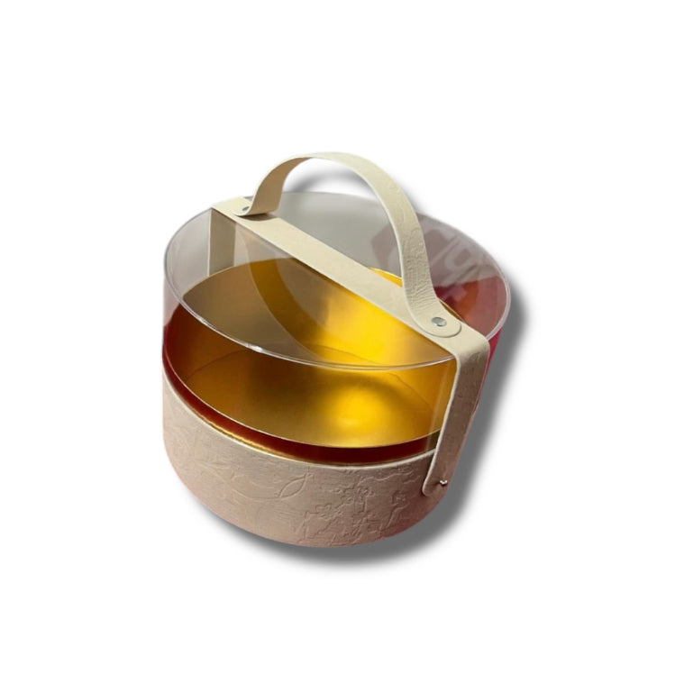 Scatola plastica e tessuto 20x20x14cm