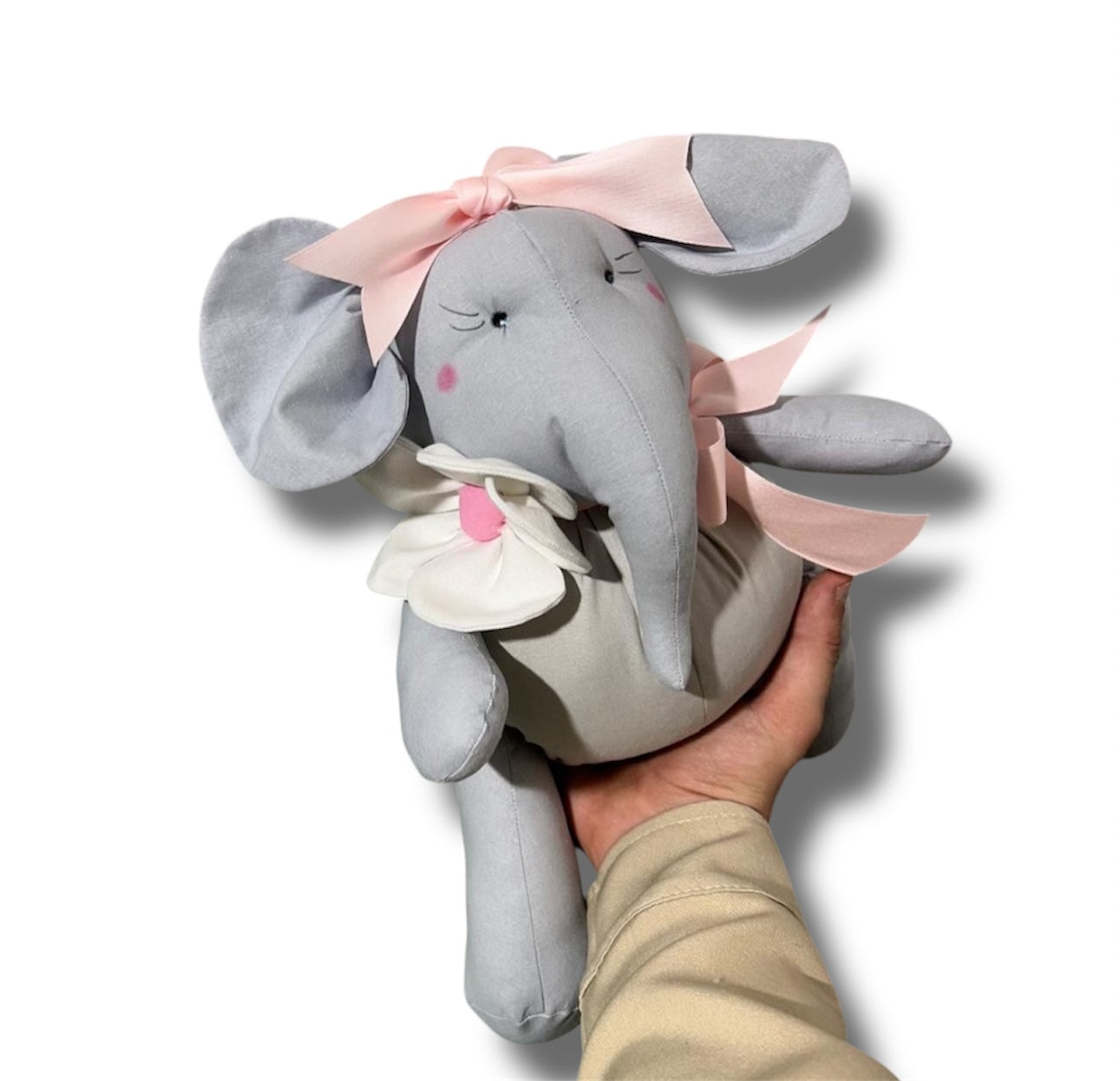 Elefante in stoffa H.24x16x14cm