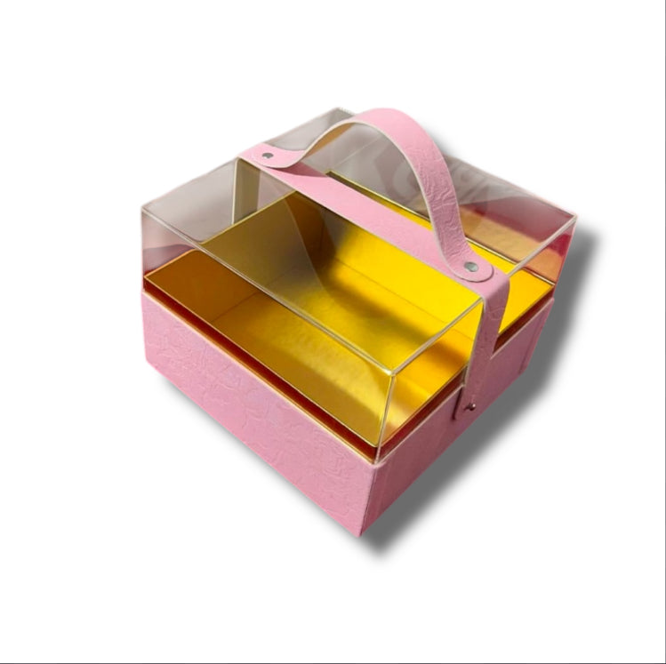 Scatola plastica e tessuto 20x20x14cm