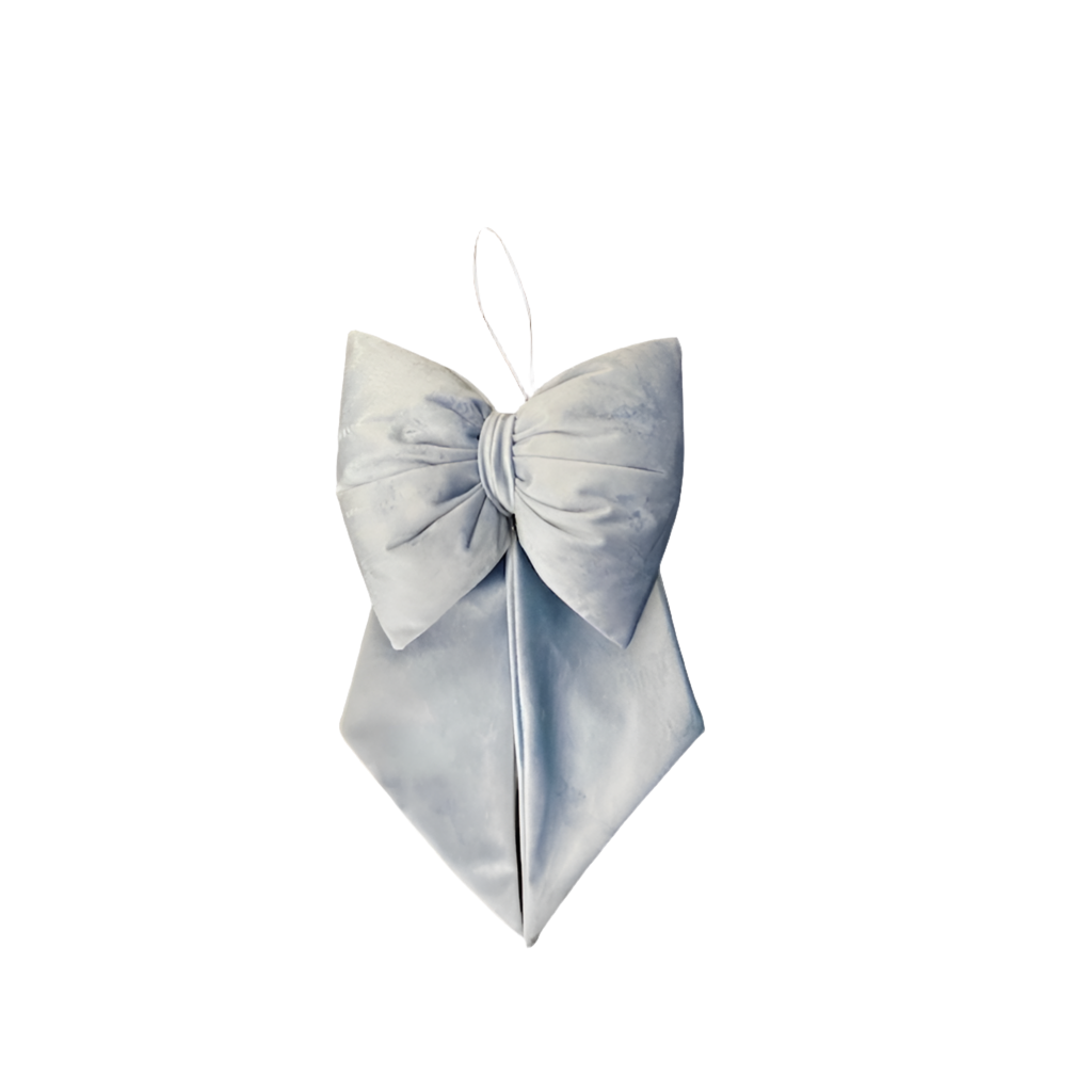 Fiocco velluto celeste polvere