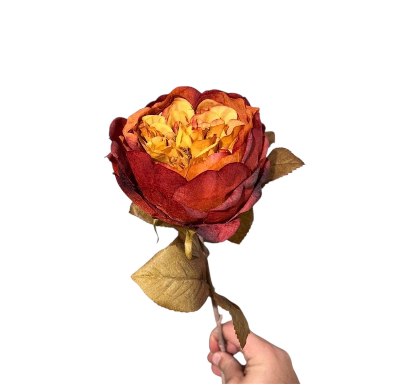 Single rose spray 63cm