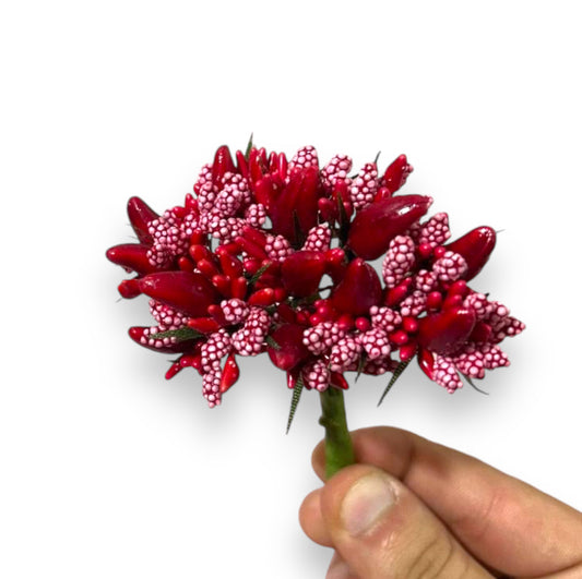 Ciuffo con fruttino fungo fiore artificiale (144pz)