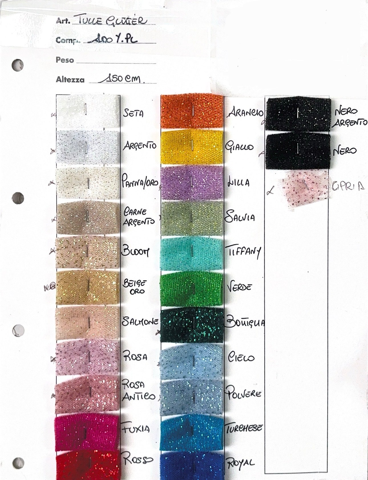 Tulle glitter mt1,5x3mt