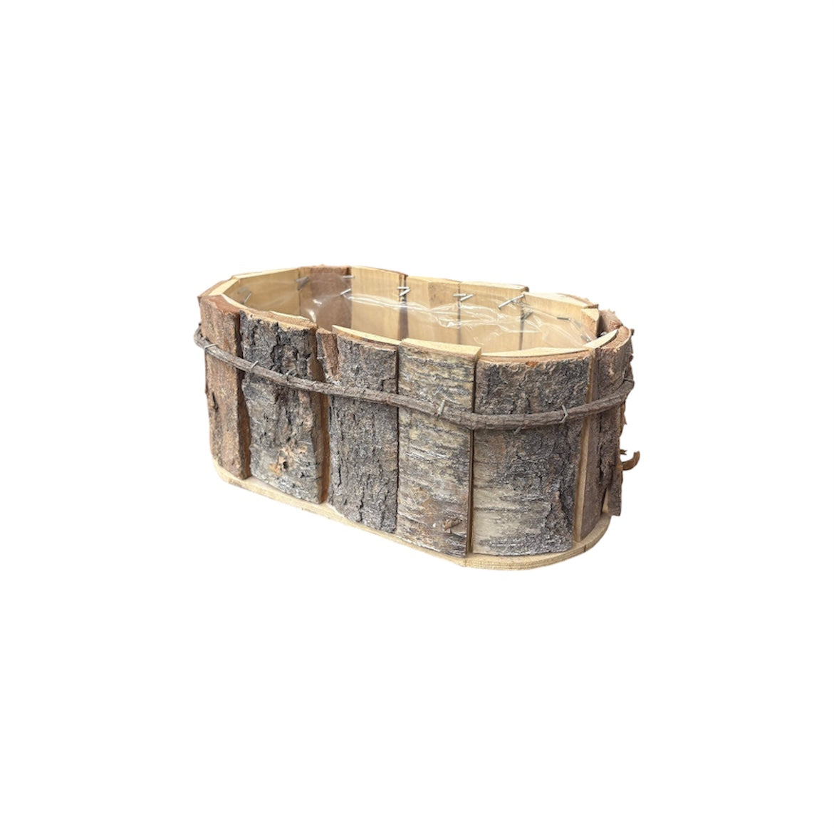 Contenitore ovale in betulla – 26x13xH11 cm