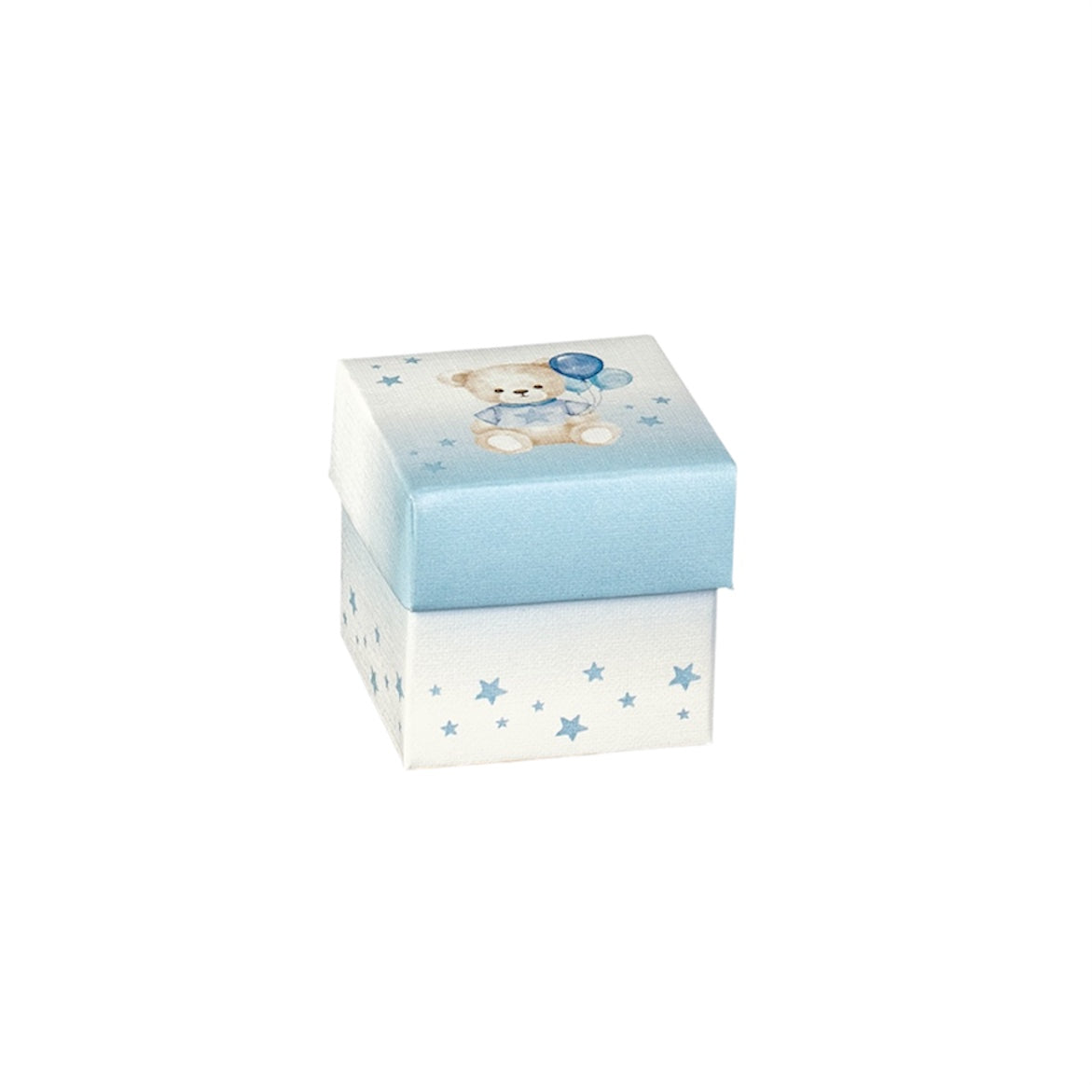 Scatolina Cubo Orsetto Azzurro – Confezione da 10 pz – 5x5x5 cm