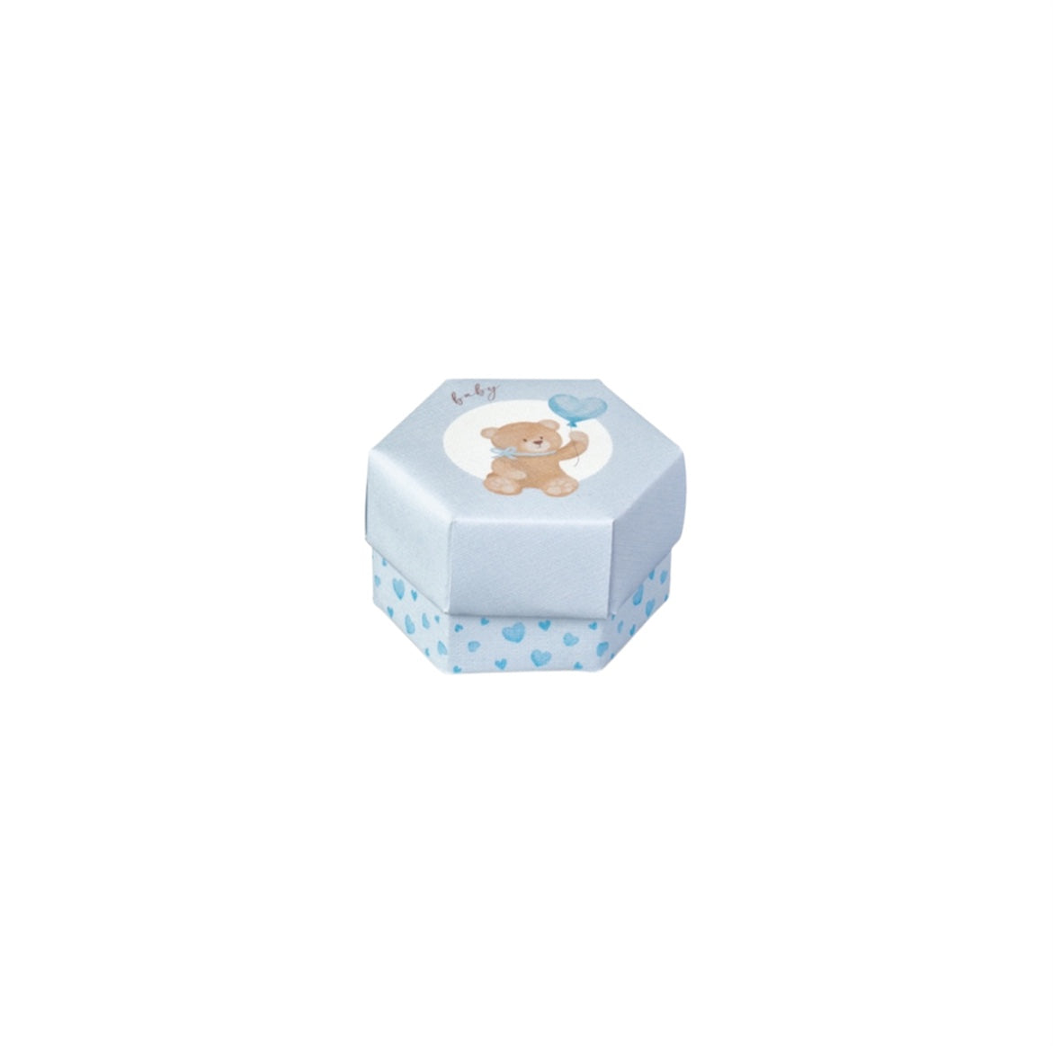 Scatolina Esagonale c/divisorio – Confezione da 10 pz – 6x4 cm