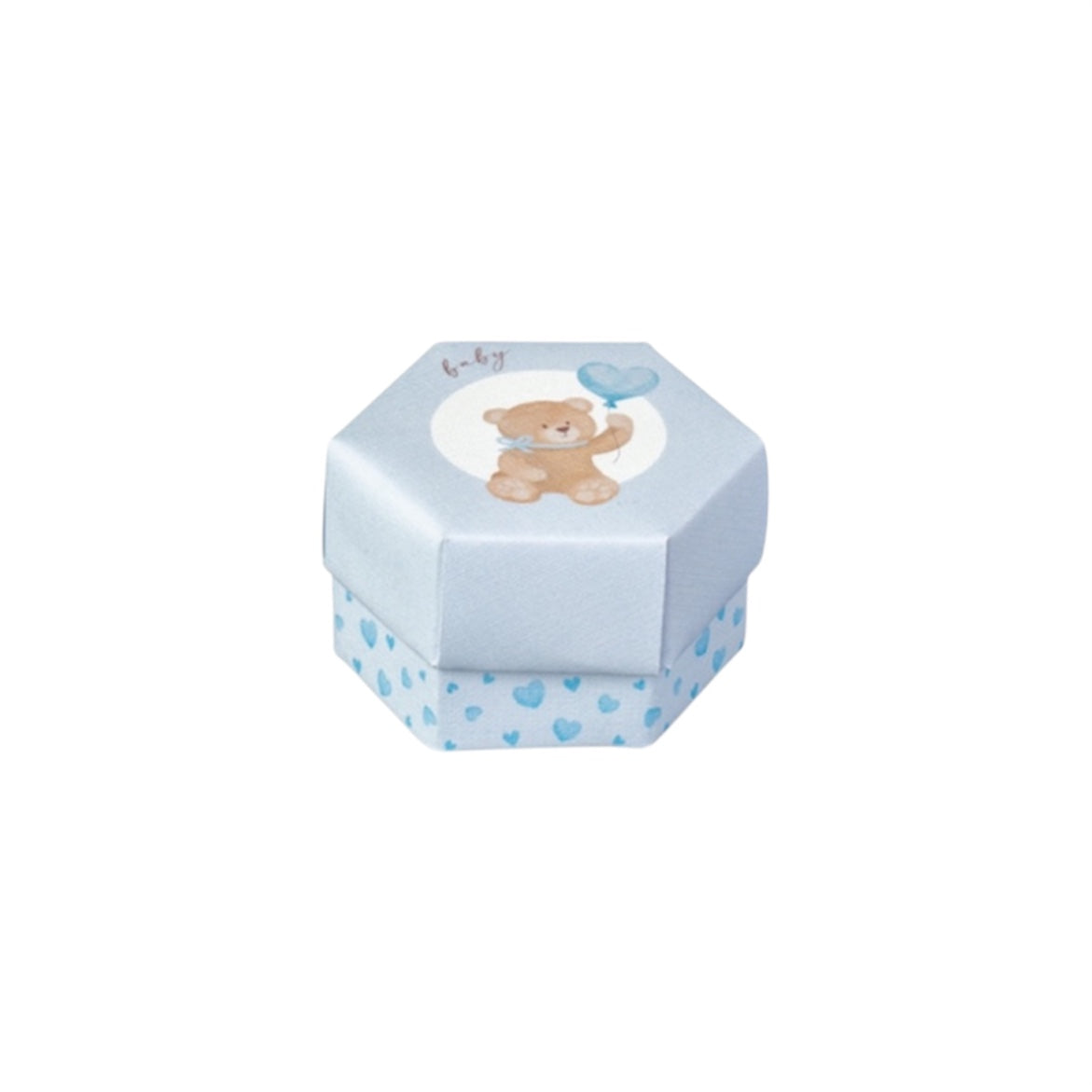 Scatolina Esagonale c/divisorio – Confezione da 10 pz – 8x5,5 cm