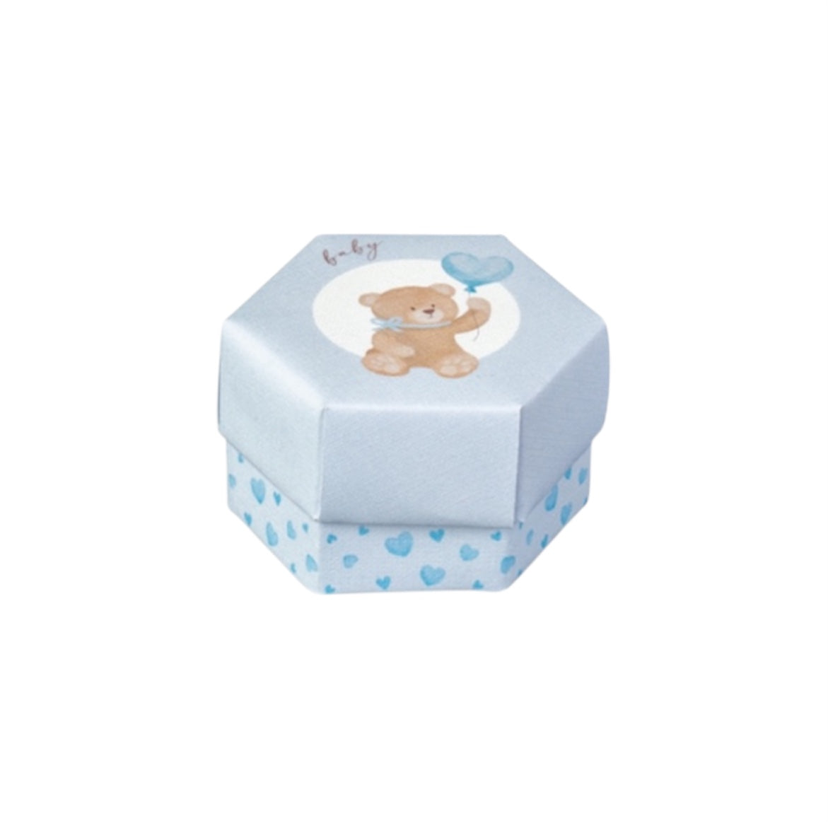 Scatolina Esagonale c/divisorio – Confezione da 10 pz – 11x6 cm