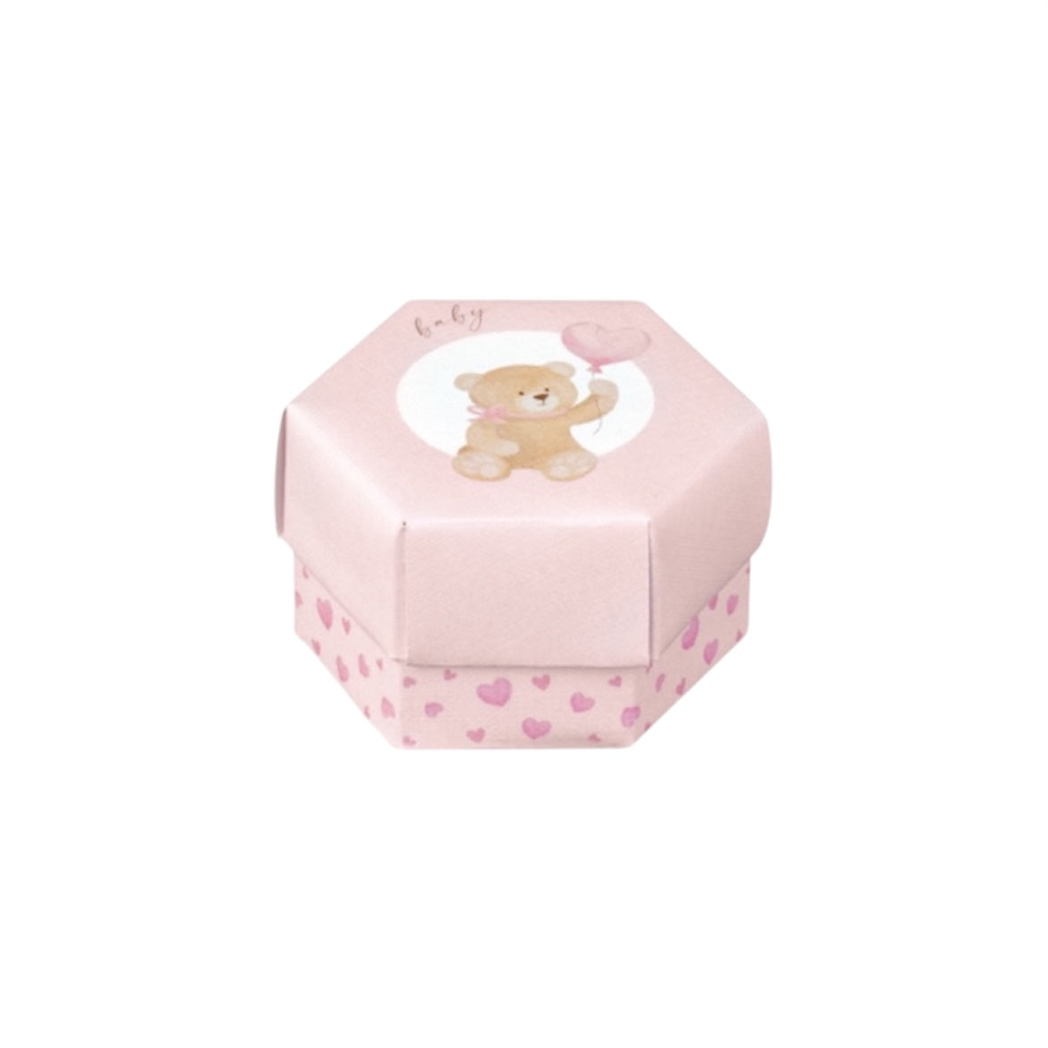 Scatolina Esagonale c/divisorio – Confezione da 10 pz – 11x6 cm