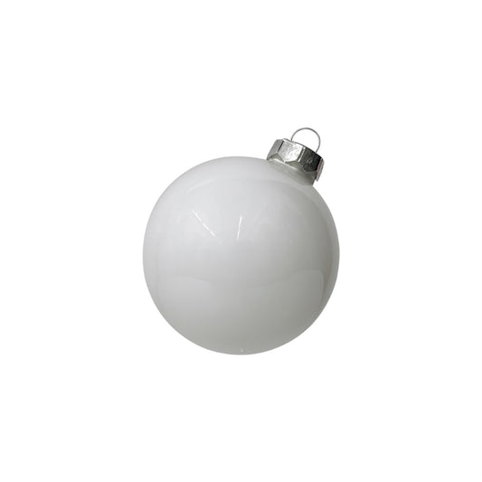 Conf. Sfere in vetro per albero di Natale white