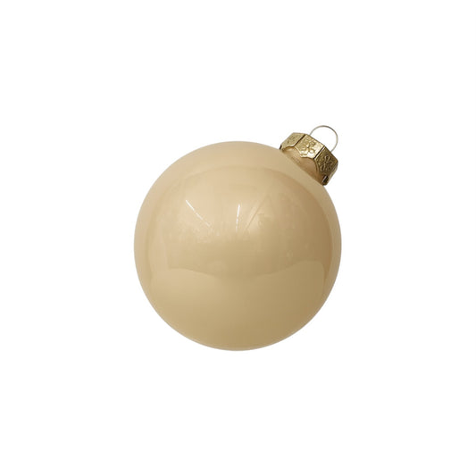 Conf. Sfere in vetro per albero di Natale milk