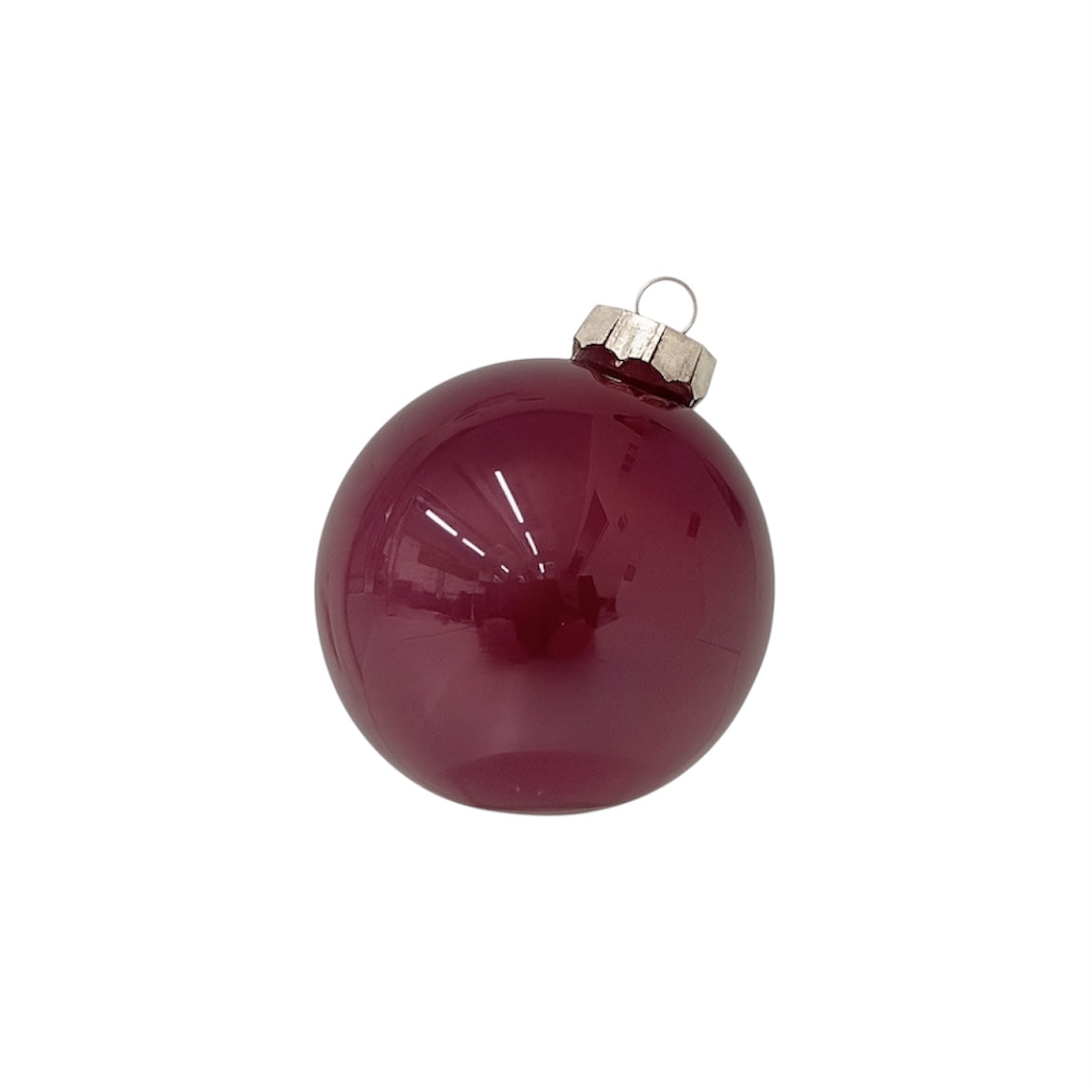 Conf. Sfere in vetro per albero di Natale mauve