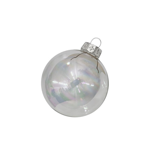 Conf. Sfere in vetro per albero di Natale iridescent