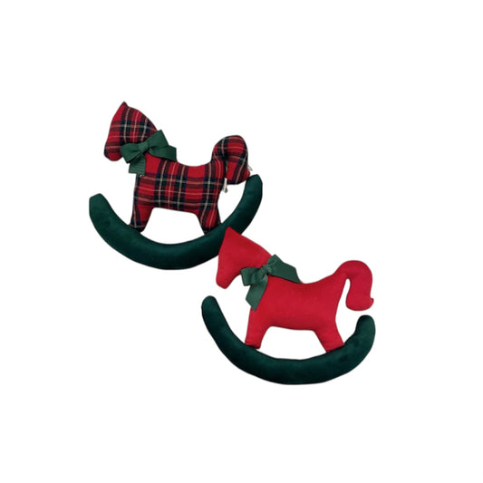 Cavalluccio a dondolo in velluto – 30×25 cm (conf. Ass.)