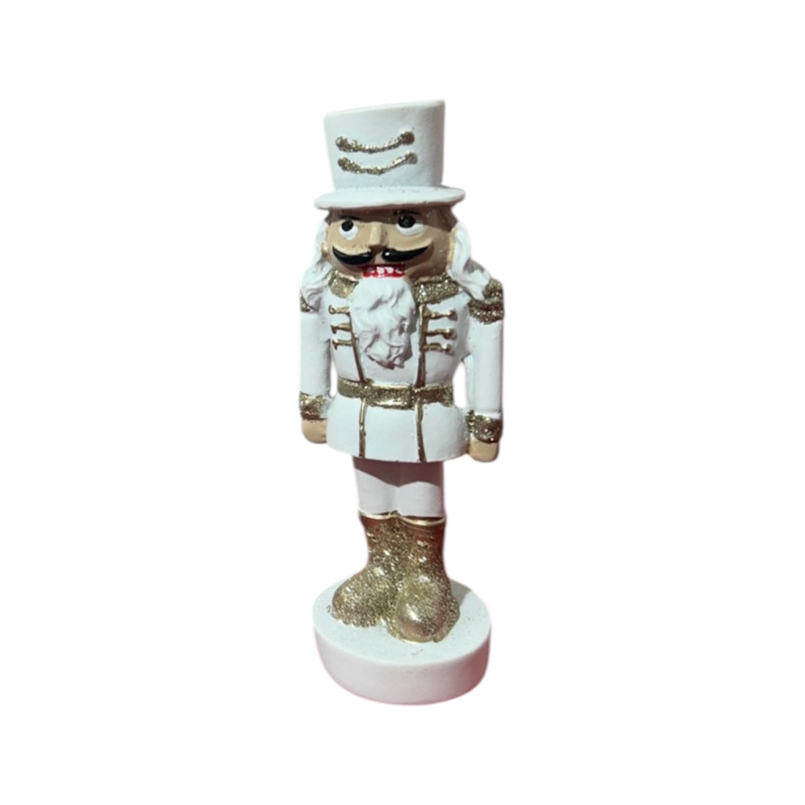 Schiaccianoci bianco e oro 5,3×5,4×14,4 cm
