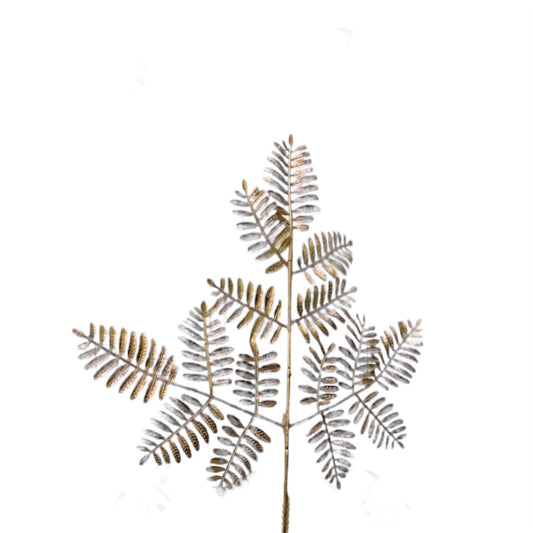 Foglia felce x3 oro 34 cm (confezione da 12 pezzi)