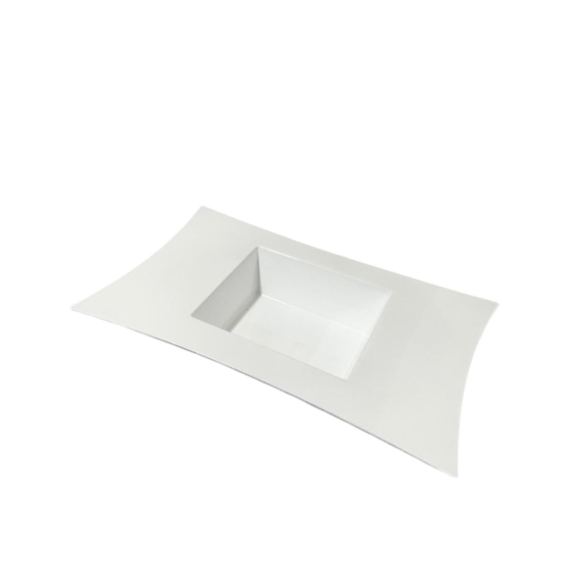Vaso rettangolare in plastica 30,5×22×5 cm