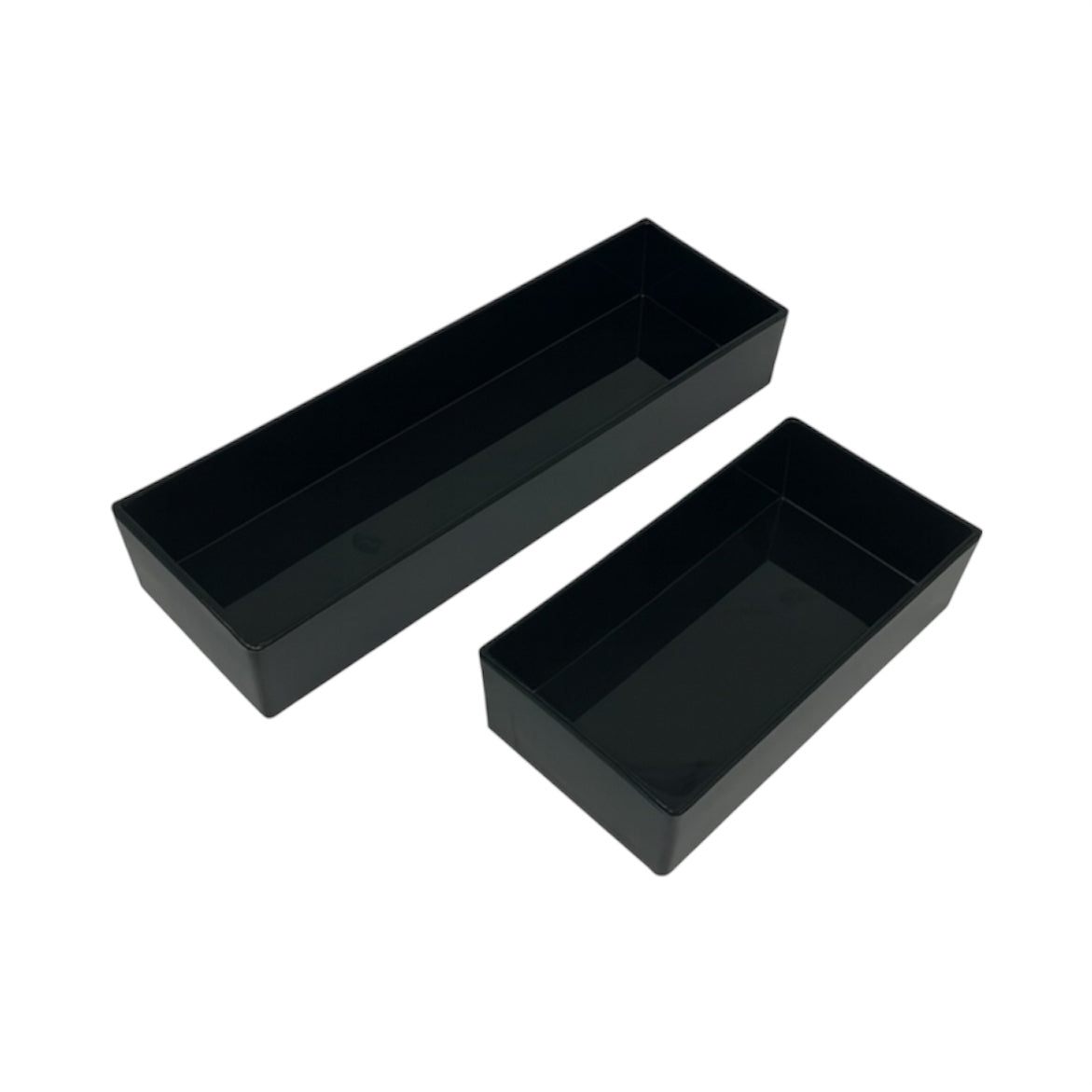 Vaso in plastica rettangolare nero