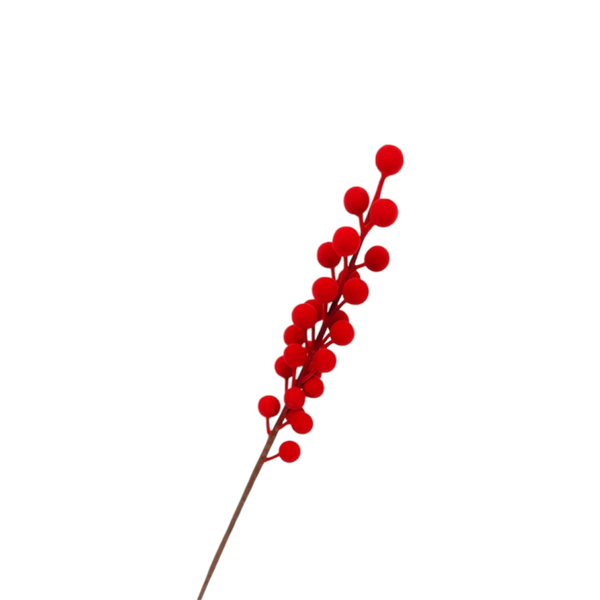 Ramo bacche decorative effetto velluto