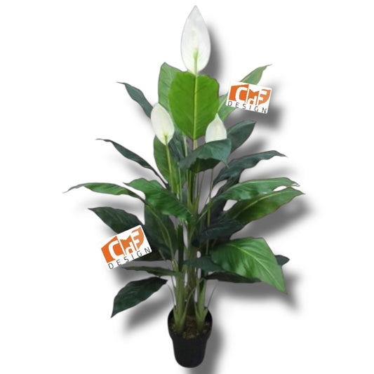 Pianta artificiale eco vinile anthurium H.125cm