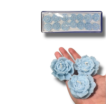 Candele peonie D.6cm H.3cm