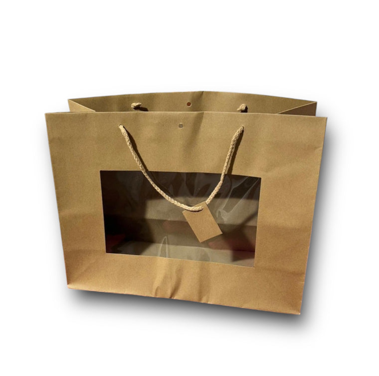 B.shoper carta con finestra e foro 40x31+15cm (12pz)