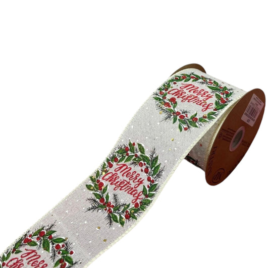 Nastro Merry Christmas mm63x10mt