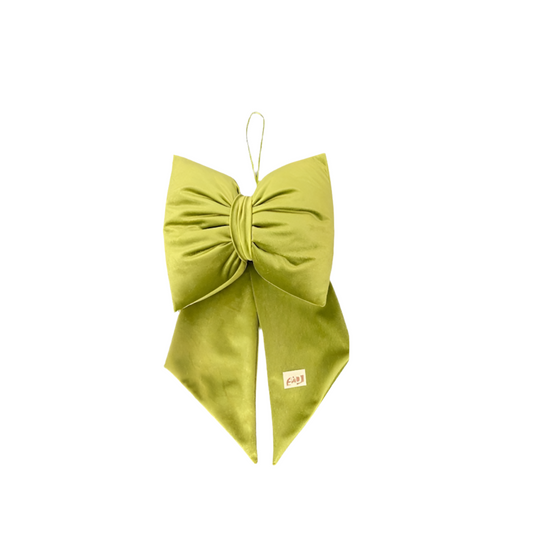 Fiocco velluto verde prato - Mamà Lah