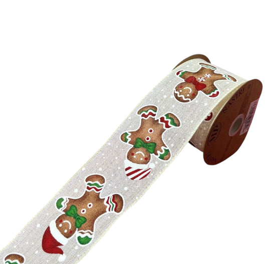 Nastro gingerbread man mm63x10mt