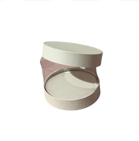 Scatola rotonda carta/PVC (10pz)