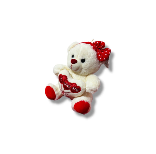 Orso peluche con cuore e fiocco 35cm