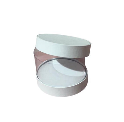 Scatola rotonda carta/PVC (10pz)