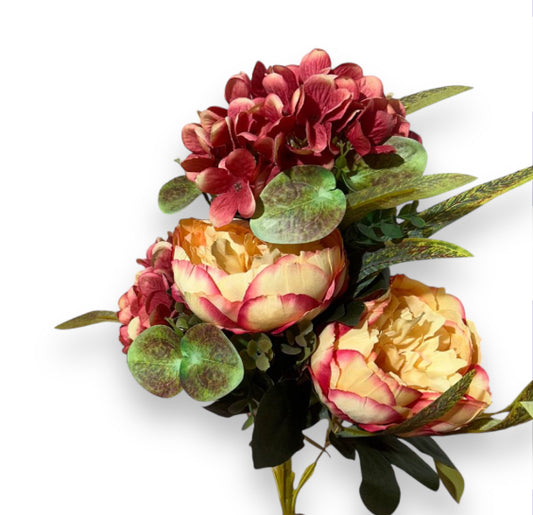 Mazzo frontali peonie/ortensie 46cm