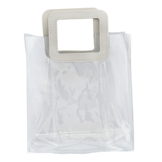 Buste PCV manico in pelle 25x28x13cm