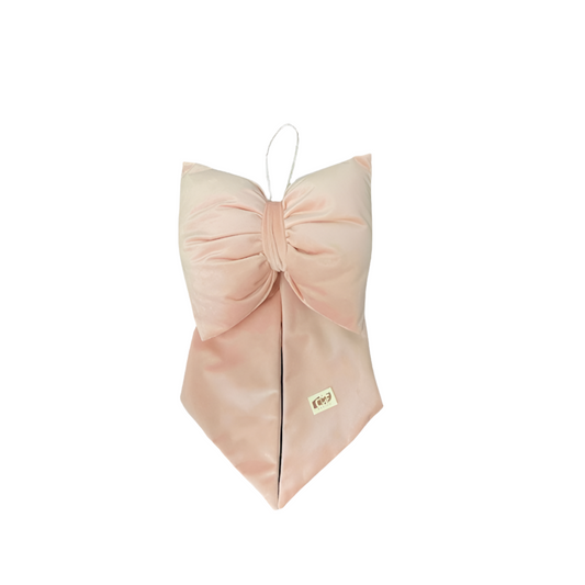 Fiocco velluto rosa baby - Mamà Lah