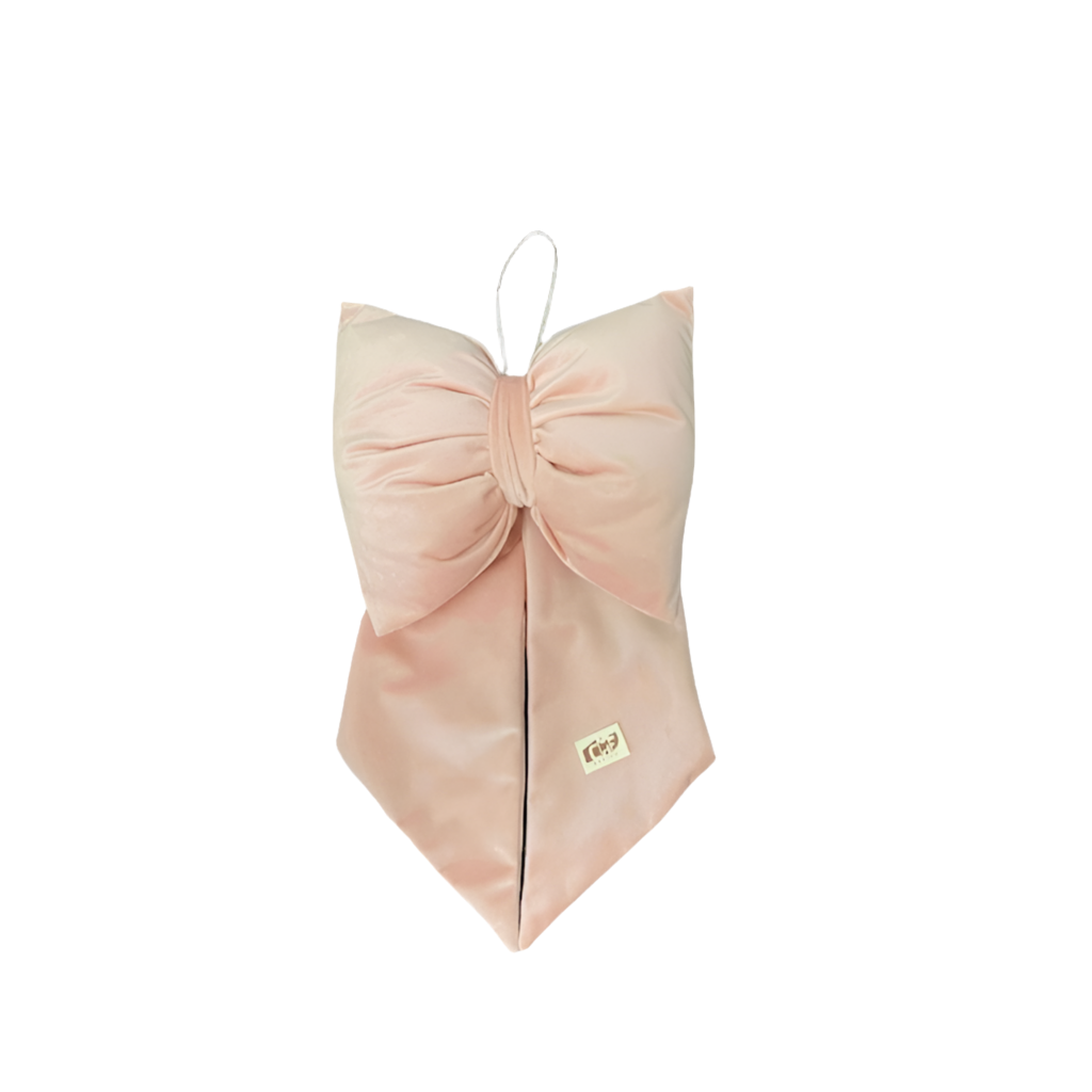 Fiocco velluto rosa baby