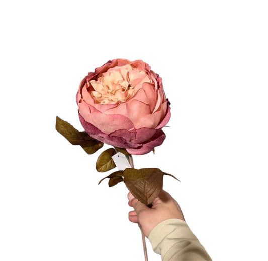 Single rose spray 63cm