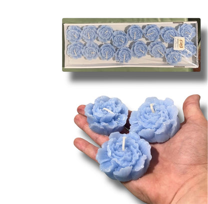 Candele peonie D.6cm H.3cm