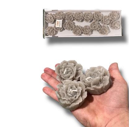 Candele peonie D.6cm H.3cm