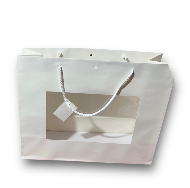 B.shoper carta con finestra e foro 40x31+15cm (12pz)