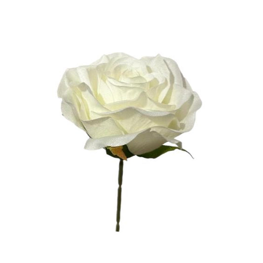 Rosa media fiore artificiale (6pz)